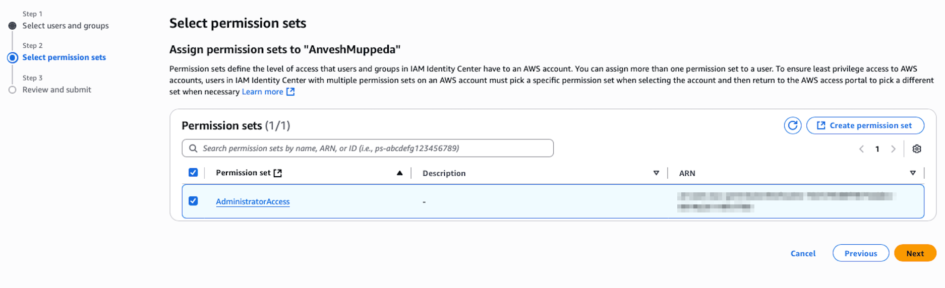 Select Permission Set