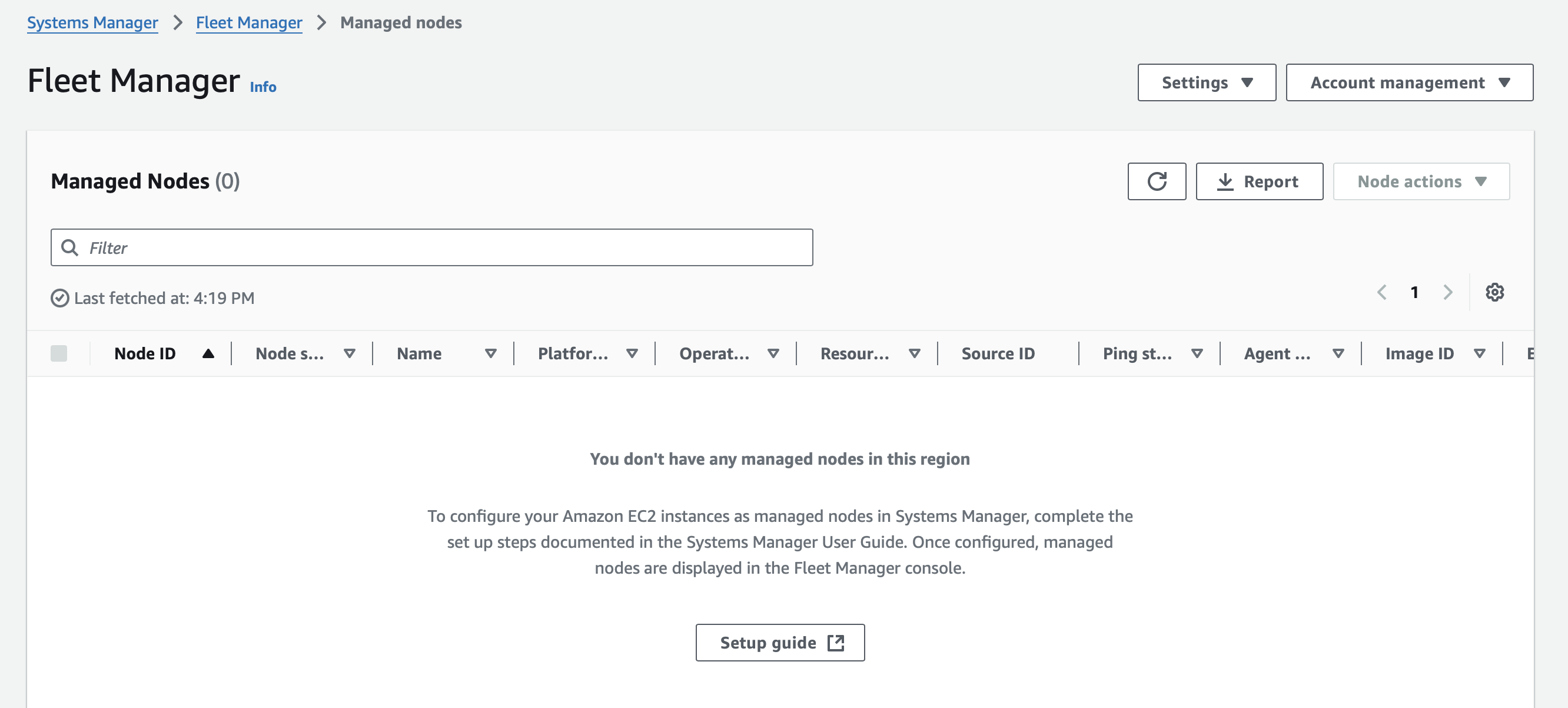 Fleet Manager Status