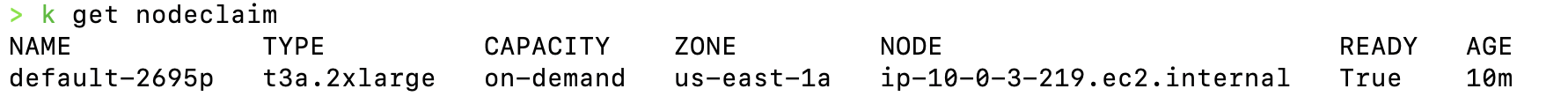 Node Claim Status